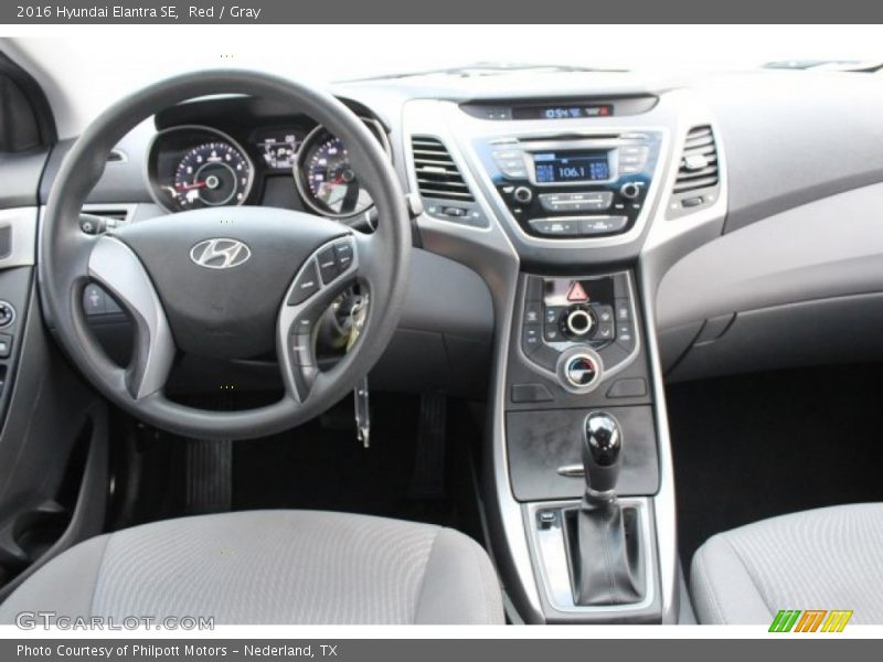 Red / Gray 2016 Hyundai Elantra SE