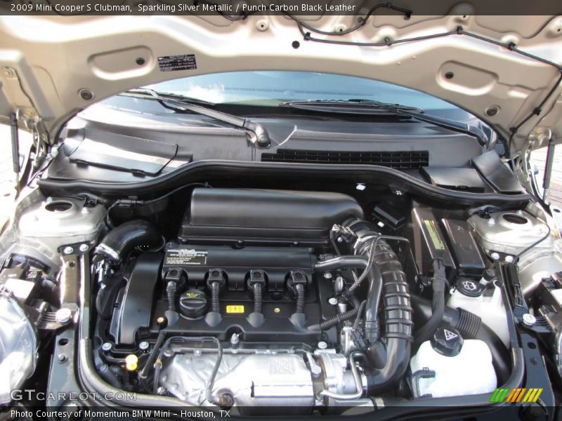 Sparkling Silver Metallic / Punch Carbon Black Leather 2009 Mini Cooper S Clubman