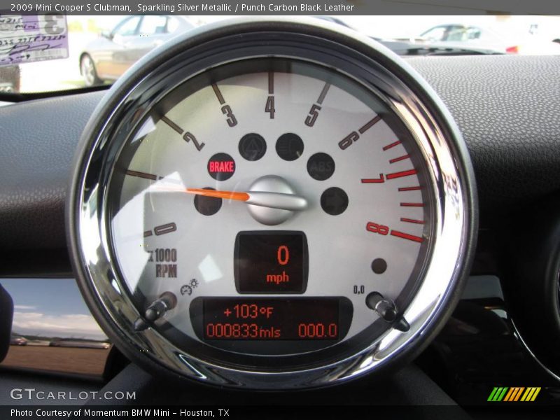 Sparkling Silver Metallic / Punch Carbon Black Leather 2009 Mini Cooper S Clubman