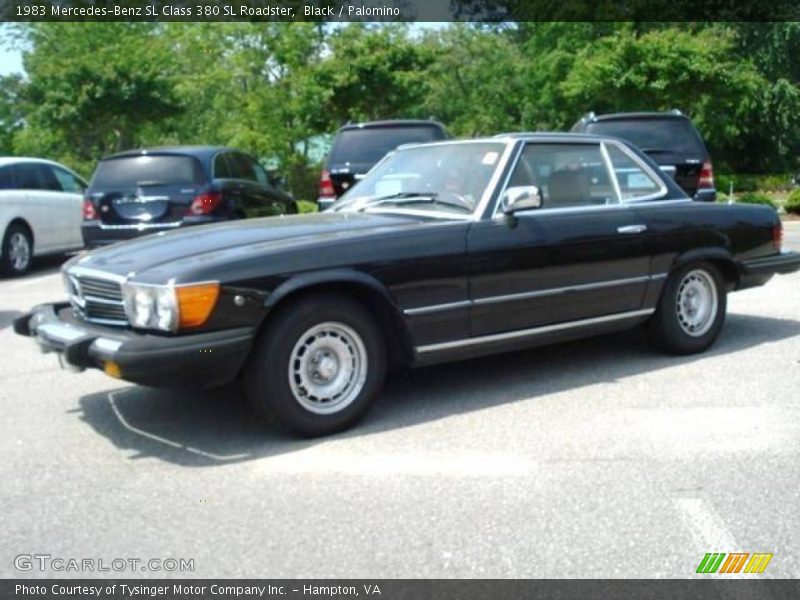 Black / Palomino 1983 Mercedes-Benz SL Class 380 SL Roadster