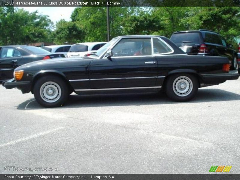 Black / Palomino 1983 Mercedes-Benz SL Class 380 SL Roadster