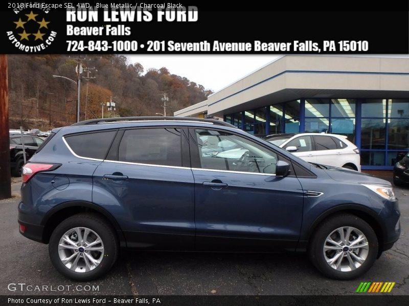 Blue Metallic / Charcoal Black 2018 Ford Escape SEL 4WD