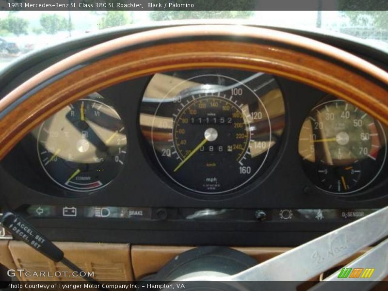 Black / Palomino 1983 Mercedes-Benz SL Class 380 SL Roadster