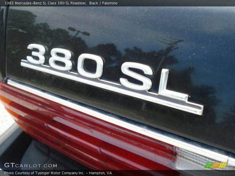 Black / Palomino 1983 Mercedes-Benz SL Class 380 SL Roadster
