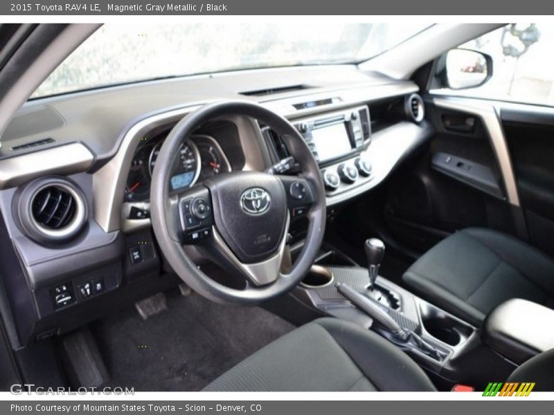 Magnetic Gray Metallic / Black 2015 Toyota RAV4 LE