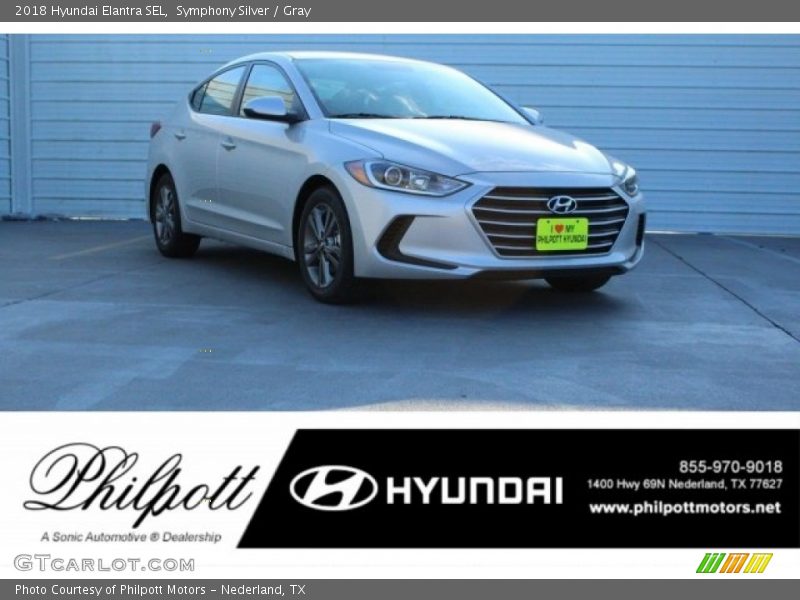 Symphony Silver / Gray 2018 Hyundai Elantra SEL
