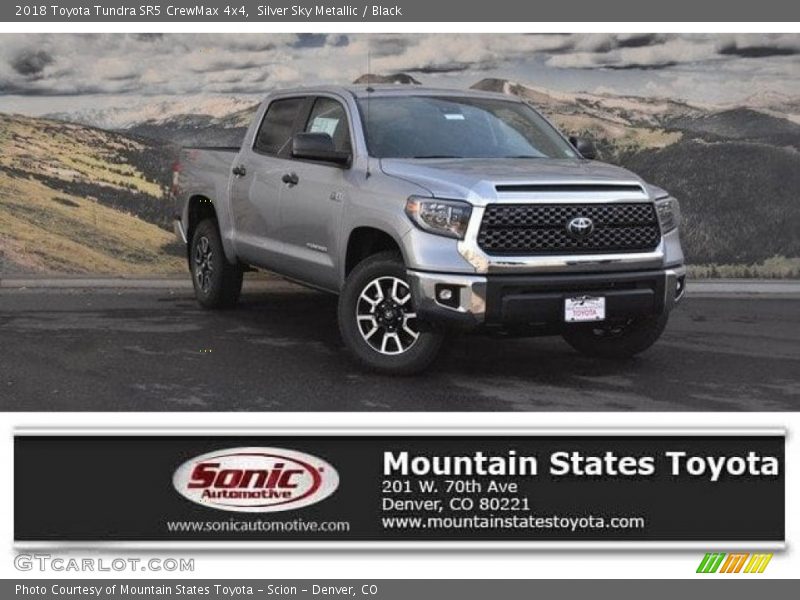 Silver Sky Metallic / Black 2018 Toyota Tundra SR5 CrewMax 4x4