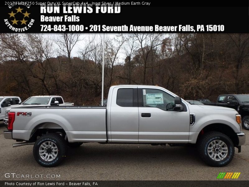 Ingot Silver / Medium Earth Gray 2017 Ford F250 Super Duty XL SuperCab 4x4