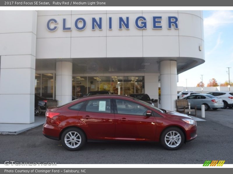 Ruby Red / Medium Light Stone 2017 Ford Focus SE Sedan