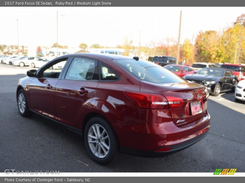Ruby Red / Medium Light Stone 2017 Ford Focus SE Sedan