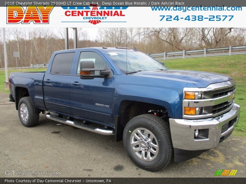 Deep Ocean Blue Metallic / Dark Ash/Jet Black 2018 Chevrolet Silverado 2500HD LT Crew Cab 4x4