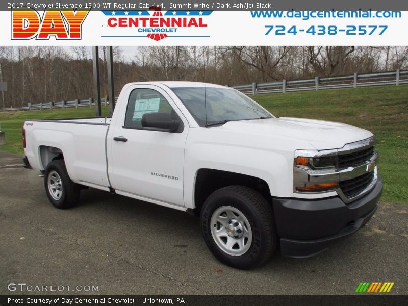 Summit White / Dark Ash/Jet Black 2017 Chevrolet Silverado 1500 WT Regular Cab 4x4