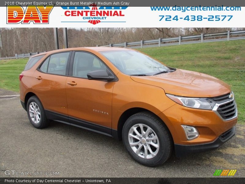 Orange Burst Metallic / Medium Ash Gray 2018 Chevrolet Equinox LS
