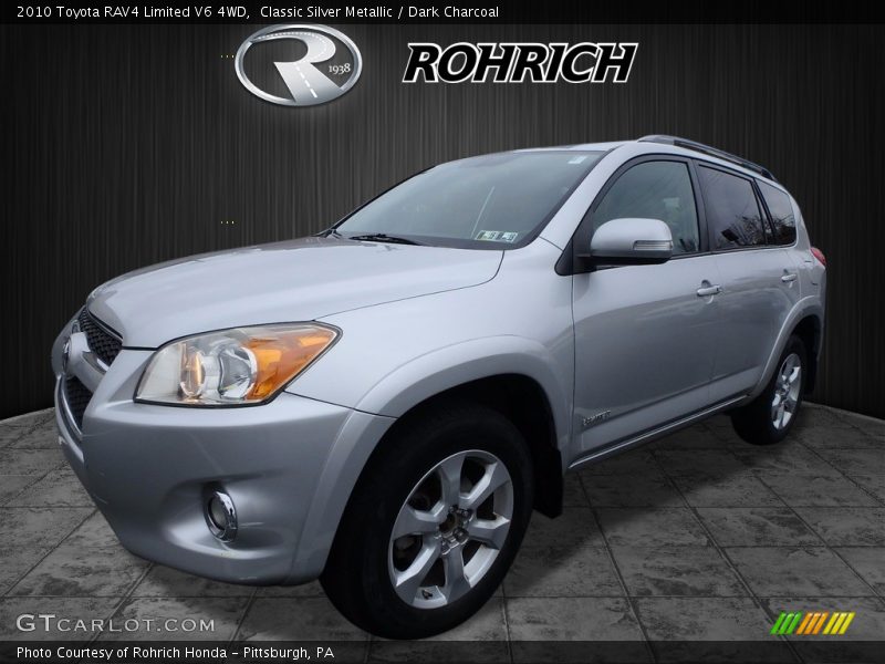 Classic Silver Metallic / Dark Charcoal 2010 Toyota RAV4 Limited V6 4WD