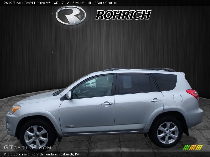 Classic Silver Metallic / Dark Charcoal 2010 Toyota RAV4 Limited V6 4WD