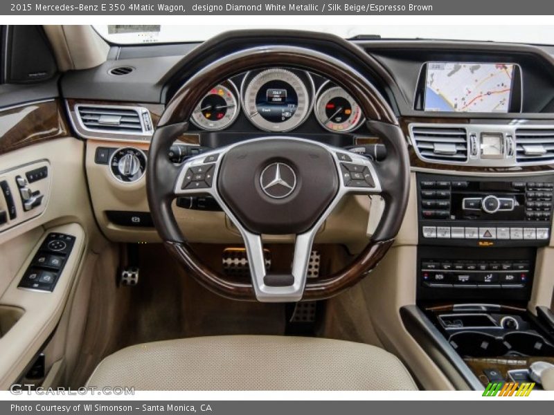 designo Diamond White Metallic / Silk Beige/Espresso Brown 2015 Mercedes-Benz E 350 4Matic Wagon