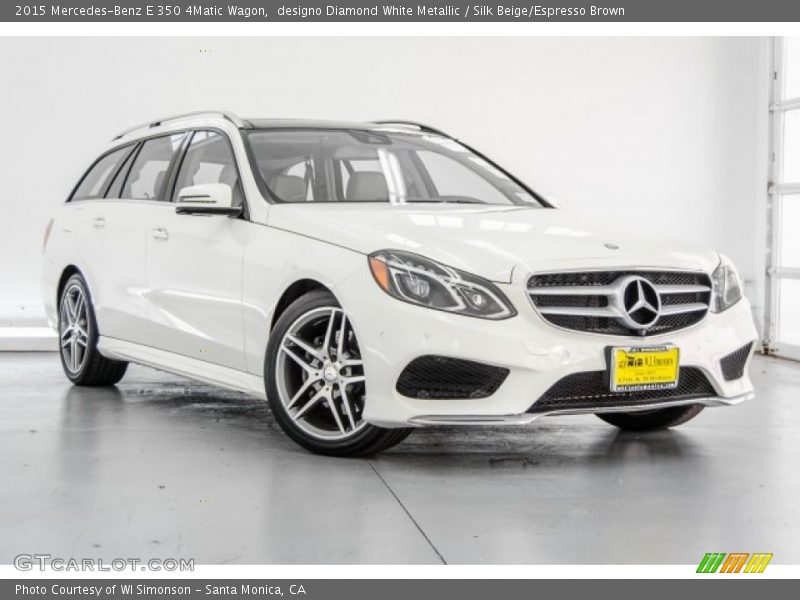 designo Diamond White Metallic / Silk Beige/Espresso Brown 2015 Mercedes-Benz E 350 4Matic Wagon