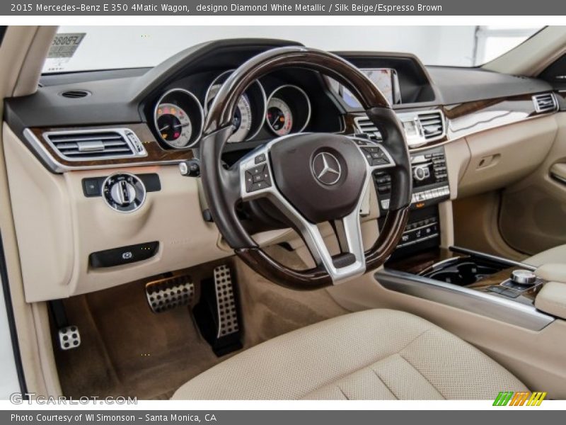 designo Diamond White Metallic / Silk Beige/Espresso Brown 2015 Mercedes-Benz E 350 4Matic Wagon