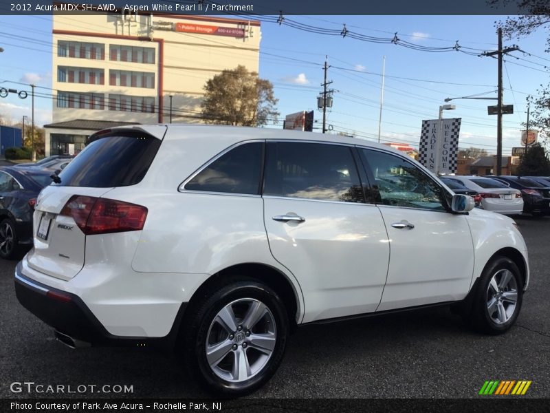 Aspen White Pearl II / Parchment 2012 Acura MDX SH-AWD