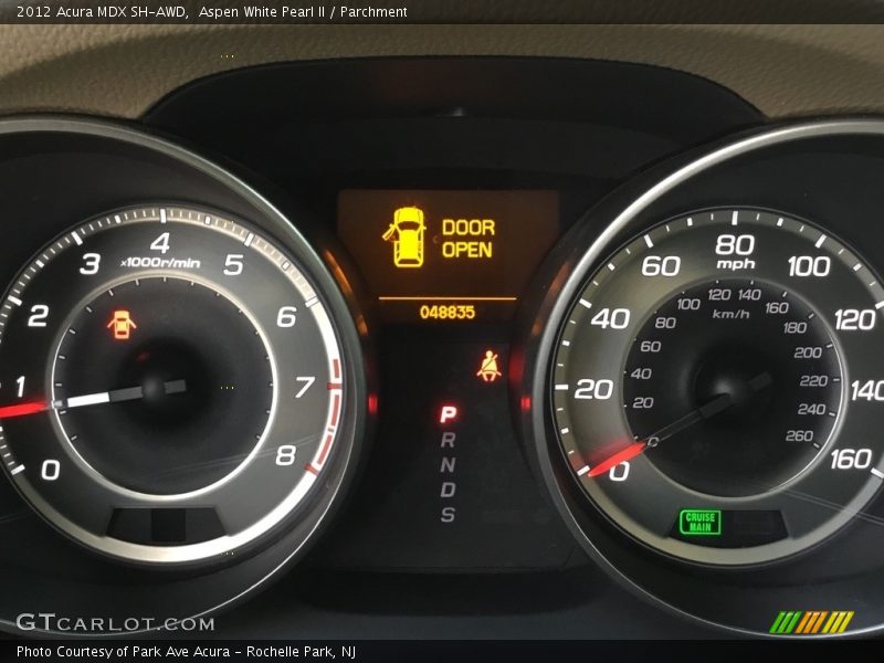 Aspen White Pearl II / Parchment 2012 Acura MDX SH-AWD