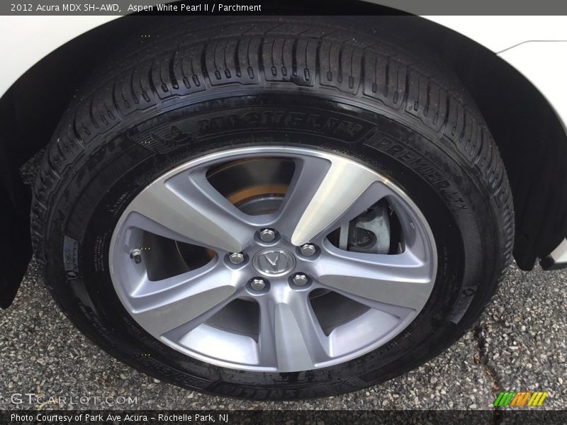 Aspen White Pearl II / Parchment 2012 Acura MDX SH-AWD