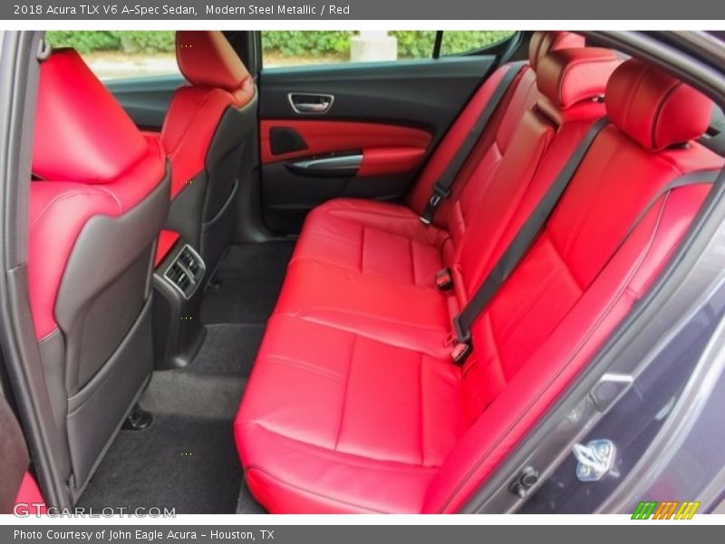 Modern Steel Metallic / Red 2018 Acura TLX V6 A-Spec Sedan