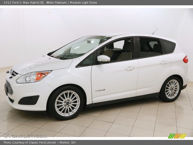 White Platinum / Medium Light Stone 2013 Ford C-Max Hybrid SE