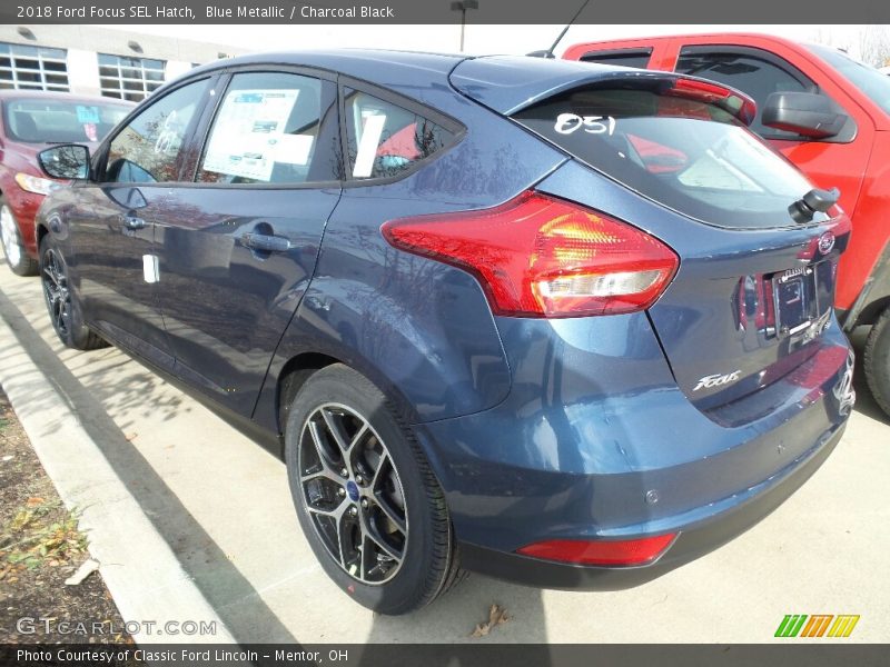 Blue Metallic / Charcoal Black 2018 Ford Focus SEL Hatch