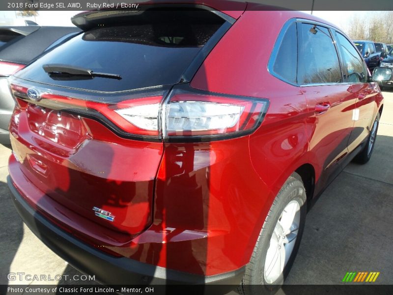 Ruby Red / Ebony 2018 Ford Edge SEL AWD