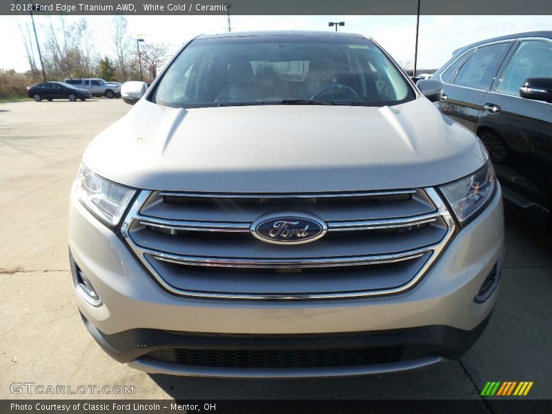 White Gold / Ceramic 2018 Ford Edge Titanium AWD