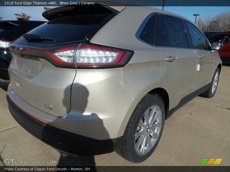 White Gold / Ceramic 2018 Ford Edge Titanium AWD