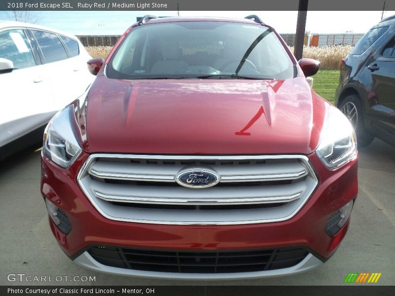 Ruby Red / Medium Light Stone 2018 Ford Escape SEL