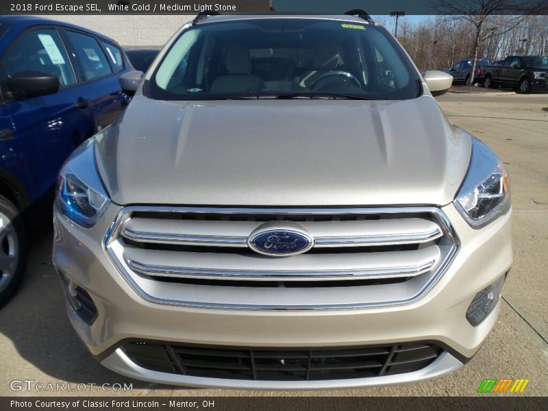 White Gold / Medium Light Stone 2018 Ford Escape SEL