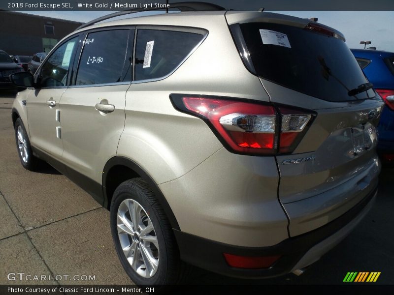 White Gold / Medium Light Stone 2018 Ford Escape SEL
