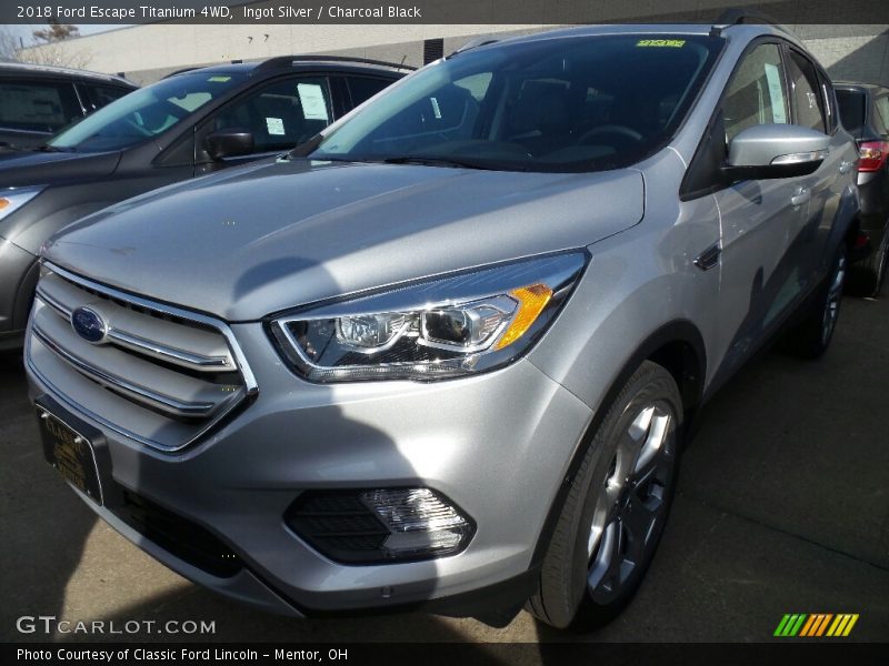 Ingot Silver / Charcoal Black 2018 Ford Escape Titanium 4WD