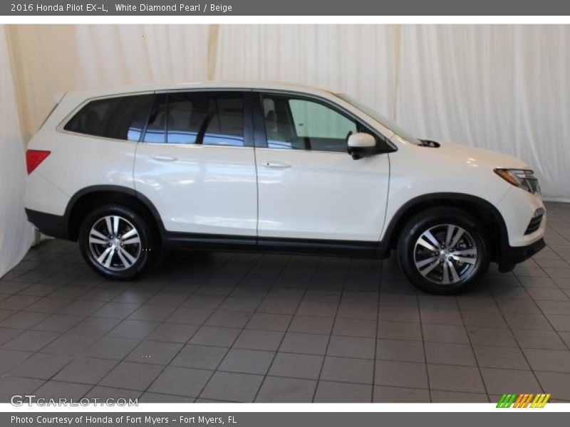 White Diamond Pearl / Beige 2016 Honda Pilot EX-L
