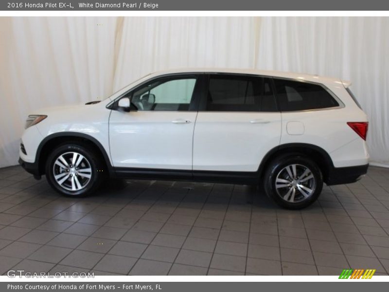 White Diamond Pearl / Beige 2016 Honda Pilot EX-L