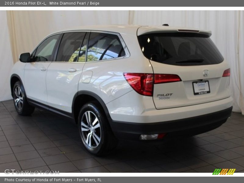 White Diamond Pearl / Beige 2016 Honda Pilot EX-L