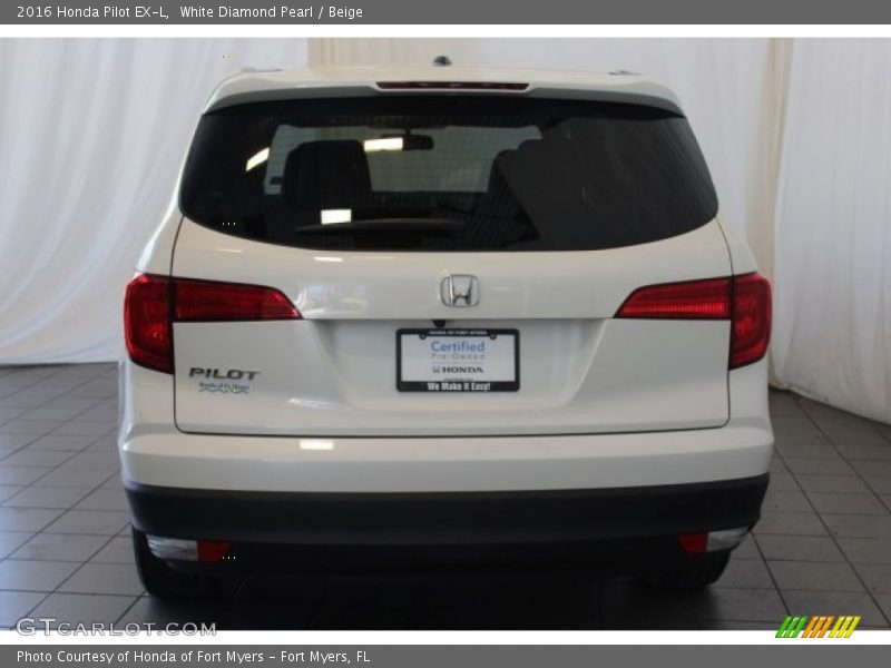 White Diamond Pearl / Beige 2016 Honda Pilot EX-L