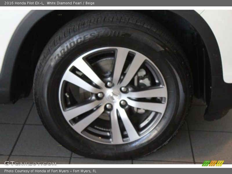 White Diamond Pearl / Beige 2016 Honda Pilot EX-L