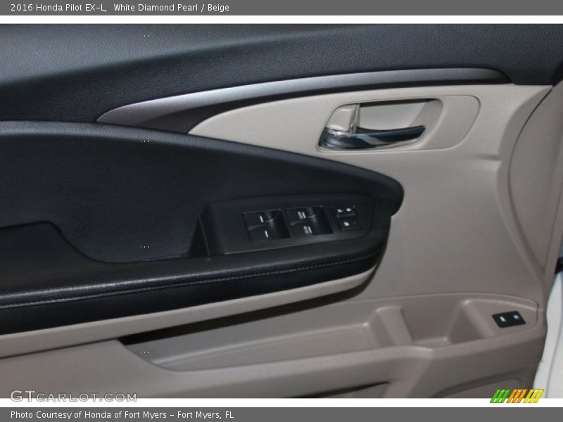 White Diamond Pearl / Beige 2016 Honda Pilot EX-L