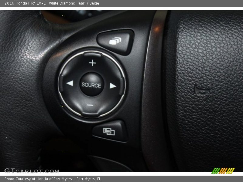 White Diamond Pearl / Beige 2016 Honda Pilot EX-L