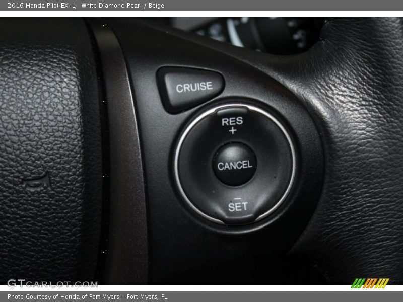 White Diamond Pearl / Beige 2016 Honda Pilot EX-L