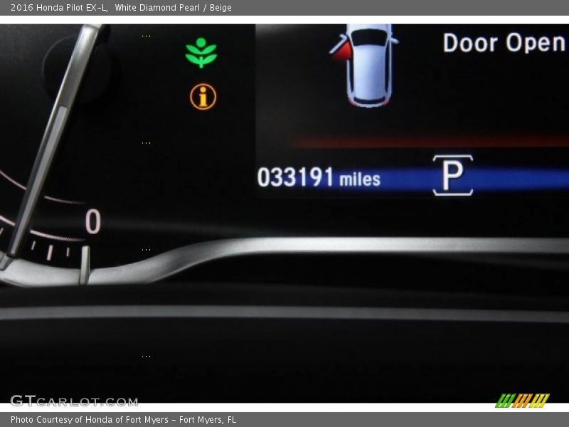 White Diamond Pearl / Beige 2016 Honda Pilot EX-L