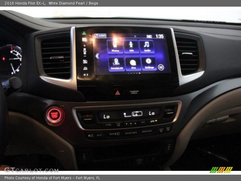 White Diamond Pearl / Beige 2016 Honda Pilot EX-L