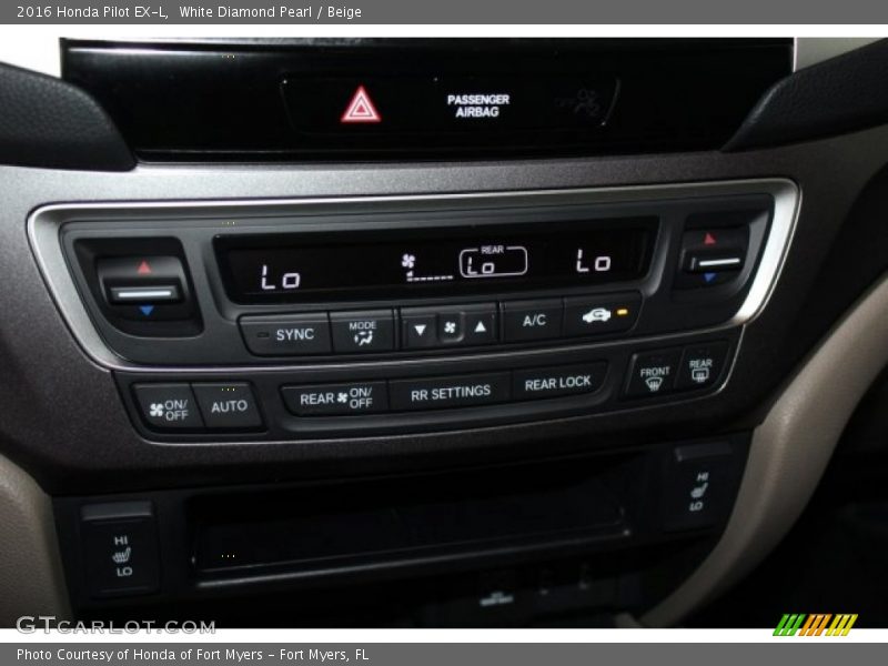 White Diamond Pearl / Beige 2016 Honda Pilot EX-L