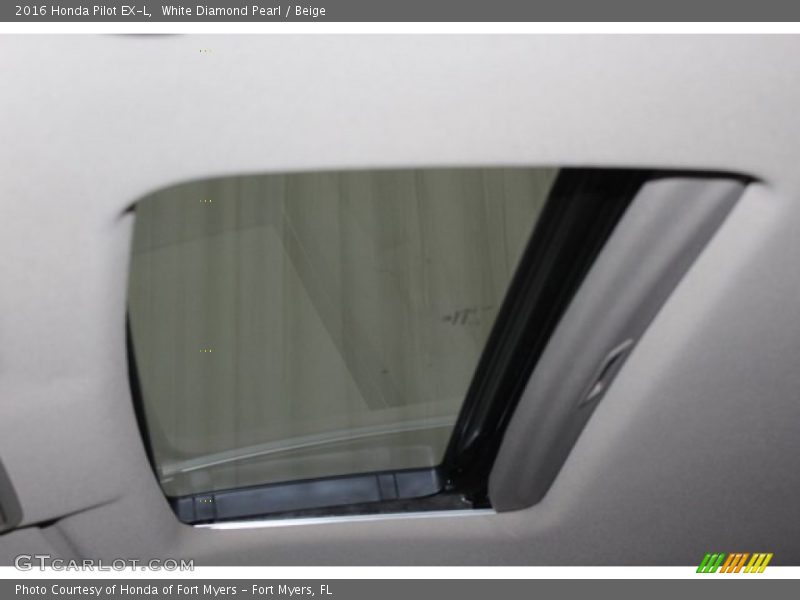 White Diamond Pearl / Beige 2016 Honda Pilot EX-L