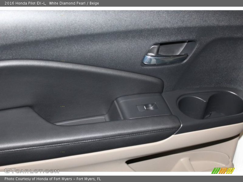 White Diamond Pearl / Beige 2016 Honda Pilot EX-L