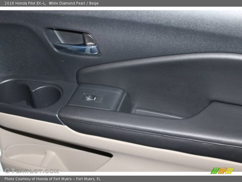 White Diamond Pearl / Beige 2016 Honda Pilot EX-L