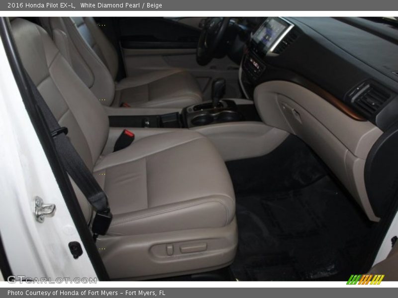 White Diamond Pearl / Beige 2016 Honda Pilot EX-L